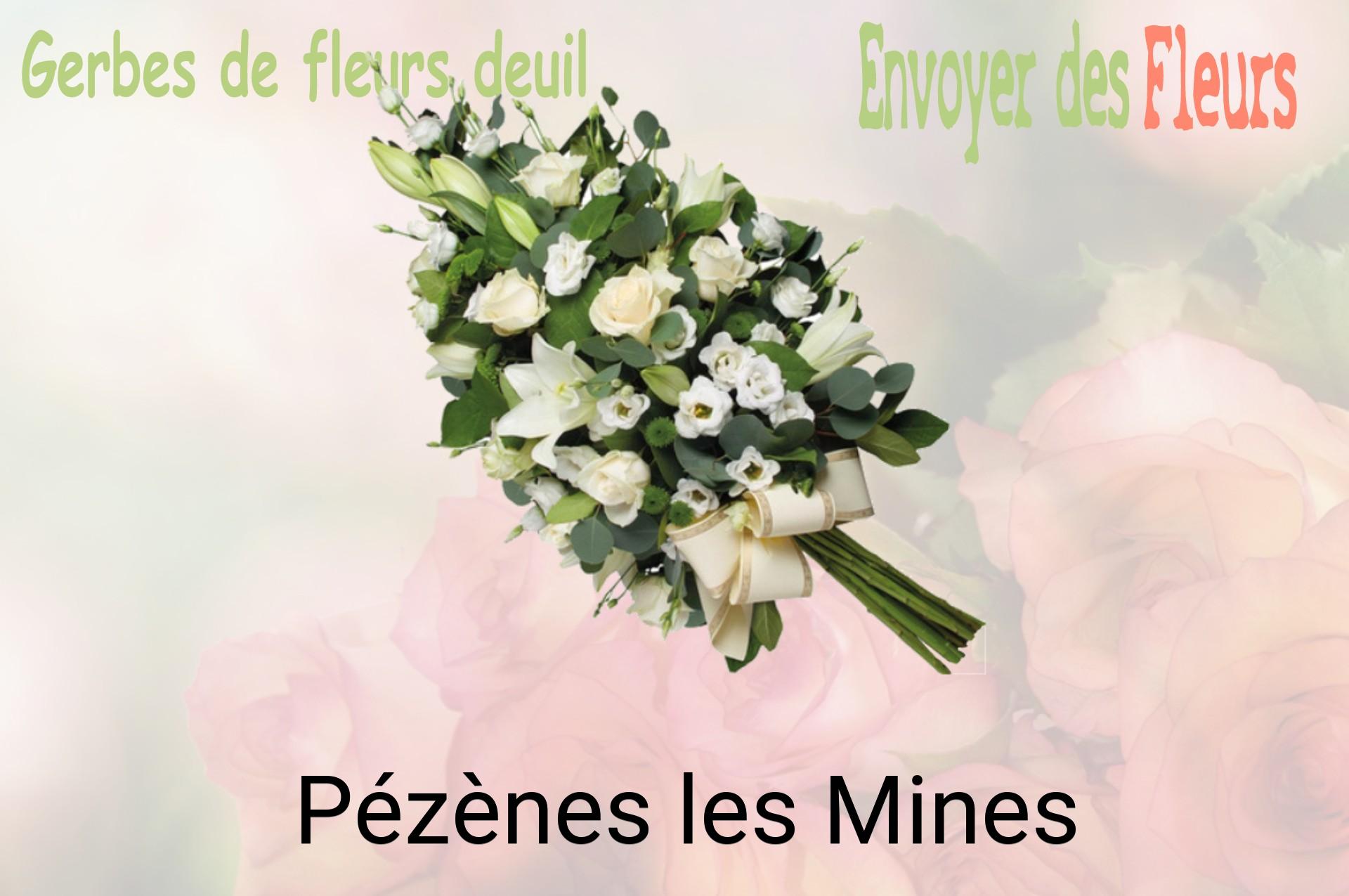 Gerbe de fleurs de deuil livrée à Pézènes-les-Mines